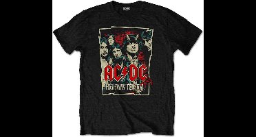 AC/DC - Highway To Hell Sketch Heren T-shirt - S - Zwart