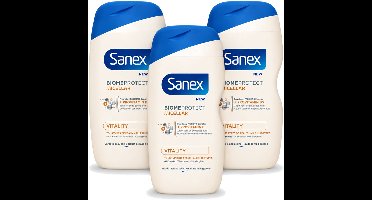 3 x Sanex - BiomeProtect Micellair - Douchegel - Vitaliteit - 0% Sulfaat - Alle Huidtypes - 400 ml - Voordeelverpakking - 3 stuks