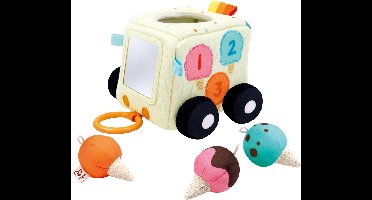 Baby ontdekkingsauto sensory ijscowagen - Hape - vanaf 6 maanden