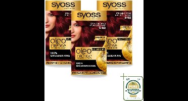 3 x SYOSS - Oleo Intense 5-92 - Haarverf - Permanente Haarkleuring - Stralend Rood - Langdurige Kleur - Haarverf - Permanent Haarkleuring - Stralend Rood - Haarkleur - Haarverf Zonder Ammoniak