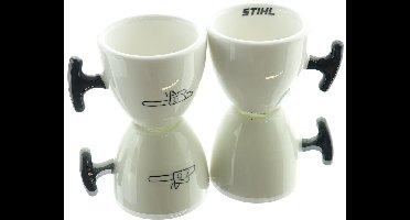 Stihl Espressokopje Wit Zwart Handvat Set van 2