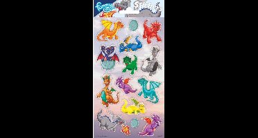 Funny Products Stickers Draken Junior 20 X 10 Cm Papier 14 Stuks