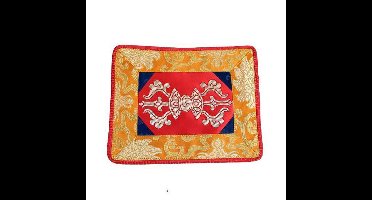 Klankschaal/altaarkleed dorje brokaat - 22x18 cm