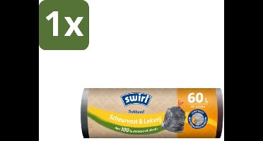 Swirl – Vuilniszakken – 60 L – Trekband – 10 zakken - 1 stuk
