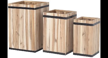 Acacia Bloembak Corné Vierkant Hoog Klein
