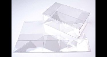 Plastic Doosjes 24,2x15,2x7,6cm Autolock Bodem (25 stuks) | transparante doosjes | doorzichtige doosjes