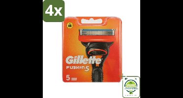 Gillette - Fusion 5 - Navulscheermesjes - 5 Navulmesjes - Voordeelverpakking - 4 stuks - Scheermesjes - Gillette Fusion 5