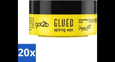 20 x Got2B - Spiking Wax - Glued - 75 ml - Spiking Wax - Extreme Hold - Styling Wax - Hair Styling - Wax Voor Haar