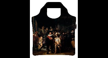 Ecozz tas - The Night Watch - Rembrandt van Rijn - met rits - 46x41 cm