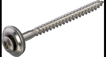 Dak & Gevel - Spenglerschroef met EPDM-ring - TX20 - 4,5 x 50mm - RVS - Deelraad (200 stuks)