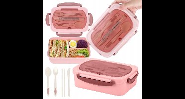 Pingyang Rongrong Serie - Lunchbox - Roze - Multifunctioneel - Met Bestek