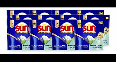 12 x Sun – Vaatwascapsules – Brilliant Shine+ All-in-1 - 26 capsules - Voordeelverpakking - 12 stuks