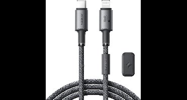 USB C Naar Lightning Kabel - Met Magnetische Organizer - 1.2 Meter - 60W - Grijs - Joyroom
