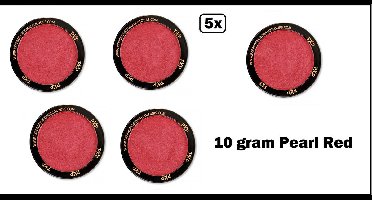 5x PXP Professional Colours 10 gram Pearl Red - Schmink rood festival thema feest party fun