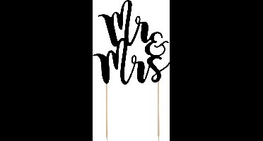 Taarttopper Mr & Mrs Zwart 25,5cm
