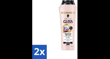 2 x Gliss-Kur - Shampoo - Split Hair Miracle - Herstelt Gespleten Haarpunten - 400 ml - Gespleten Haarpunten - Haar Herstel - Haar Versterken - Hydrolyzed Keratine - Vitamine E
