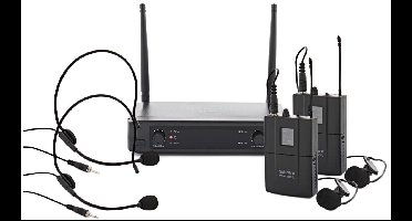 SubZero VOXLINK Dubbel Lavalier en Headset Draadloos Microfoonsysteem