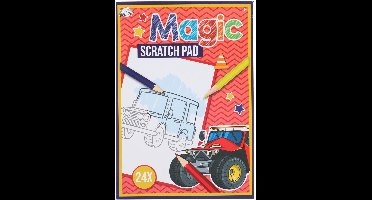 Tover Krasblok Thema Auto's - Krasblok Kinderen - Toverkrasblok - Toverblok - Magisch Krasblok - Krasblok Jongens