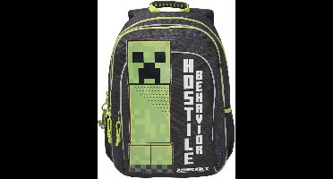 Minecraft - Rugzak – 42 cm – 3 Vakken – Laptopvak – Ergonomisch & Reflecterend – Officiële Licentie Premium Quality