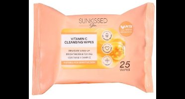 Sunkissed | Skin Vitamin C Cleansing Wipes - 25stuks - Vegan