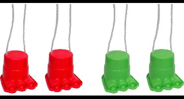 Vedes dinosaurus loopklossen speelgoed voor buiten - multicolor set.