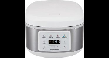 Panasonic SR-DA152WXE, Zilver, Wit, 4 l, Keramisch, Knoppen, 24 uur, 1 m