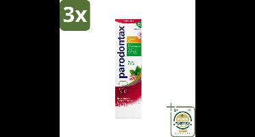 3 x Parodontax - Tandpasta - Herbal Twist - Ginger & Mint - 75 ml - Grootverpakking - Tandpasta - Tandvleesbescherming - Gember En Munt - Gezond Tandvlees - Tandplak Verwijderen