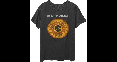 Alice In Chains - Circle Sun Vintage Heren T-shirt - L - Zwart