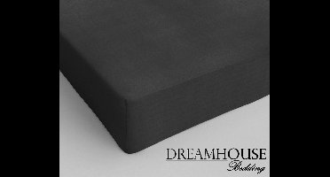 Dreamhouse Katoen Hoeslaken - 70x200 cm - Antraciet - Eenpersoons