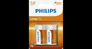 Philips Longlife C - R14 Batterij 2 stuks