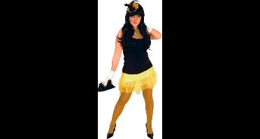 Tule rokje fluor geel Maat 140 - fluor geel- carnaval thema feest festival party
