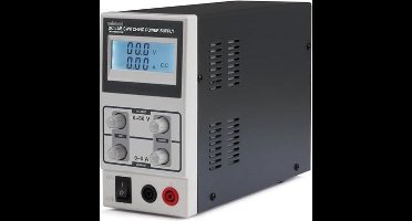 Velleman Laboratoriumvoeding, schakelend, regelbaar, 0-60 VDC/0-5 A, stroombegrenzing, kortsluitbestendig, lcd-scherm, grijs
