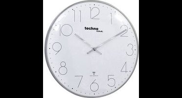 Techno Line WT 8235 chrom-optik Wandklok Zendergestuurd 350 mm x 25 mm Chroom
