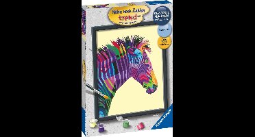 Ravensburger Schilderen op nummer Bonte Zebra - Hobbypakket