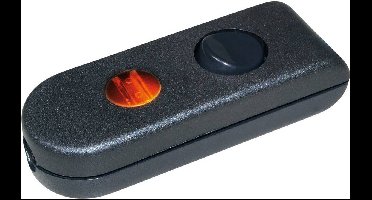 interBär 8093-104.01 Snoerschakelaar Zwart 1x uit/aan 2 A 1 stuk(s)