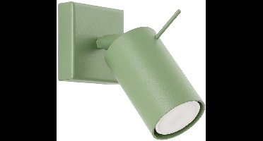 Sollux Lighting Wandlamp RING - GU10 - salie - staal - 8x16x8cm