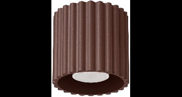 Sollux Lighting Plafondlamp AURA - GU10 - bruin - aluminium - 10x10x10cm