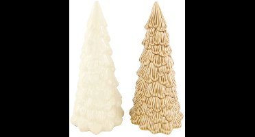 Kerstboom keramiek set van 2 groot