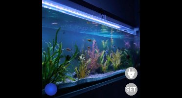 Aquarium Led Verlichting - Blauw licht - 10 t/m 50 cm - Complete set met afstandsbediening - Aquarium Led strip