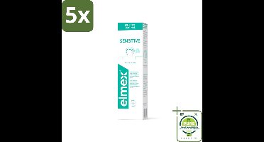 5 x Elmex Tandpasta Sensitive Original 75 ml - Grootverpakking - Gevoelige Tanden - Tandpasta - Aminfluoride - Cariës - Tandgevoeligheid