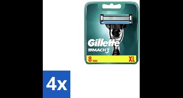 4 x Gillette – Mach3 – Scheermesjes – 8 mesjes - Scheren - Scheermesjes - Comfort - Glad Scheren - Huidbescherming