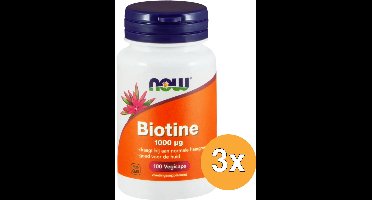 3x Now Biotine 1000 mcg (100 vega capsules)