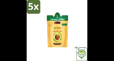 5 x Garnier - Loving Blends - Shampoo Refill - Avocado Olie & Shea Boter - Zeer Droog, Golvend of Krullend Haar - 250 ml - Grootverpakking - Shampoo Refill - Avocado Olie - Shea Boter - Droog Haar - Krullend Haar