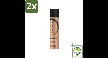 Syoss - Keratin - Haarspray - Versterkt & Fixeert - 300 ml - Voordeelverpakking - 2 stuks - Haarspray - Styling