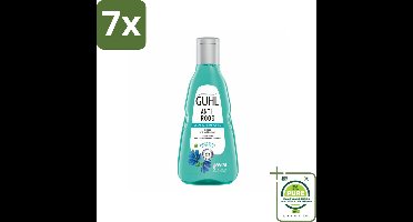 7 x Guhl - Shampoo - Anti-Roos - 250 ml - Grootverpakking - Roos Shampoo - Anti-roos Shampoo - Hoofdhuidverzorging - Kalmerende Shampoo - Shampoo Met Blauwe Malva