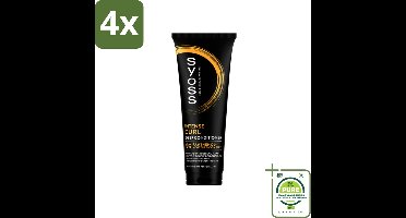Syoss - Curls - Conditioner - Elastische Krullen - 250 ml - Voordeelverpakking - 4 stuks - Krullen conditioner - Krullend haar