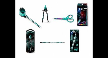 Staedtler Noris Back to School - Schoolset - Potloden, Kleurpotloden, Passer en Schaar - Groen