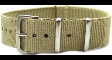 Premium Beige Nato strap 22mm - Horlogeband Beige