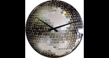 Small Disco wandklok zilver - NeXtime