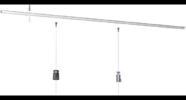 Plafondophangsysteem OPUS 2 top rail zwart all-in-one